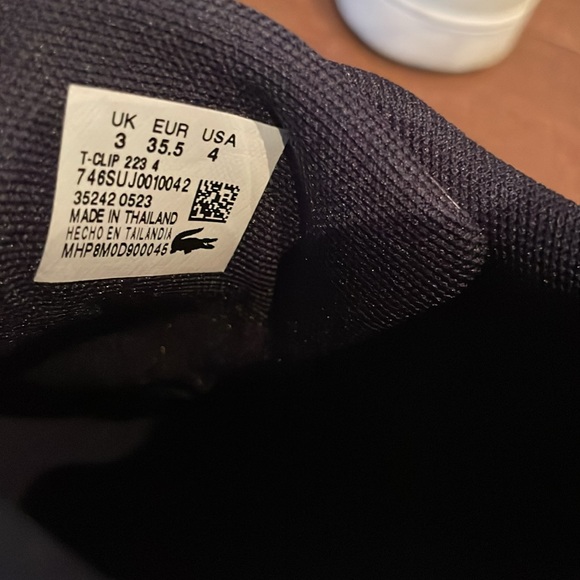 Lacoste Boy’s White and Navy Sneakers - Picture 9 of 10